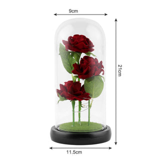 Beauty And The Beast Light Up Enchanted Rose In Glass Dome Lamp Christmas Gifts_0