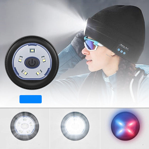 LED Beanie Hat Wireless Bluetooth 5.0 Smart Cap Headphone Headset With Lights_3