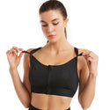 Crisscross Wireless Padded Workout Yoga Sports Bra Top with Back Closure Straps