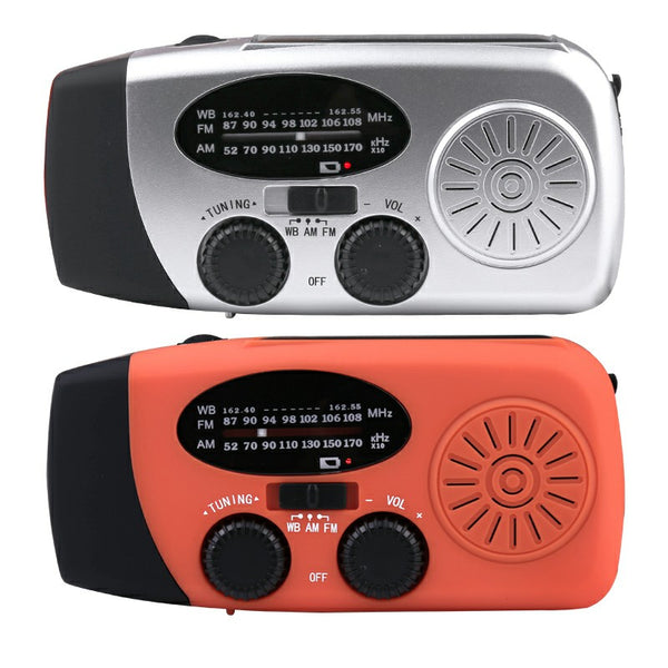 Portable Radio AM FM WB Solar Radio Emergency Light Power Bank 2000 mah
