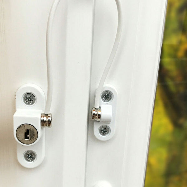 2 x Window Door Cable Restrictor Ventilator Child Safety Security Lock