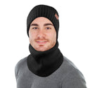 OZERO Men's Winter Hat Beanie Scarf Set Warm Knit Hats Neck Warmer with Thermal Polar Fleece Lining Winter Set for Women