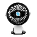 Oscillating Portable Desk and Clip on Air Cooling Fan- USB Rechargeable_0