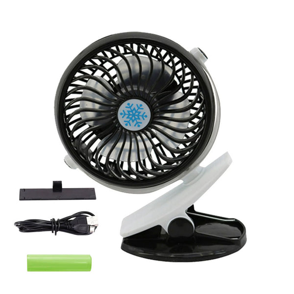 Oscillating Portable Desk and Clip on Air Cooling Fan- USB Rechargeable_3