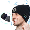 LED Beanie Hat Wireless Bluetooth 5.0 Smart Cap Headphone Headset With Lights_2