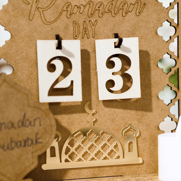 Eid Mubarak Ramadan Wooden Countdown Calendar_4