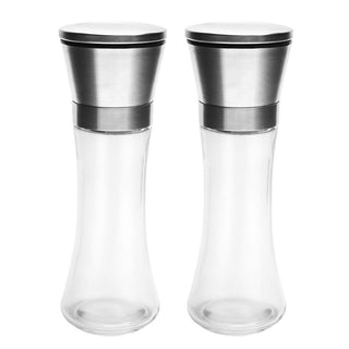 2Pcs Stainless Steel Ceramic Mills Kitchen Salt and Pepper Grinders_0