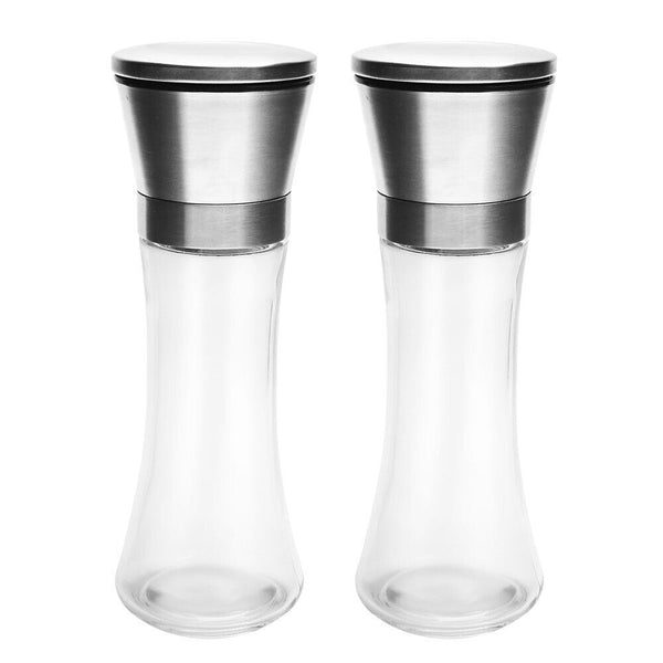 2Pcs Stainless Steel Ceramic Mills Kitchen Salt and Pepper Grinders_1