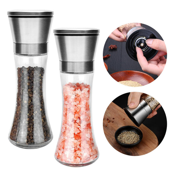2Pcs Stainless Steel Ceramic Mills Kitchen Salt and Pepper Grinders_8