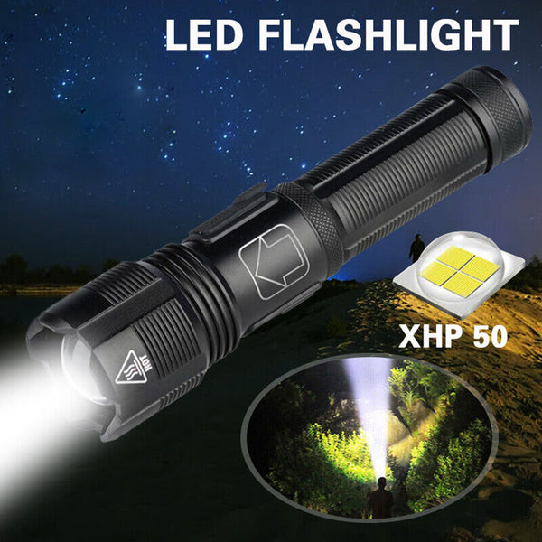 Rechargeable LED Torch COB Flashlight Work Light_3