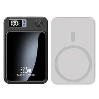 12000mAh Magnetic Wireless Power Bank - Available in Black and White_0