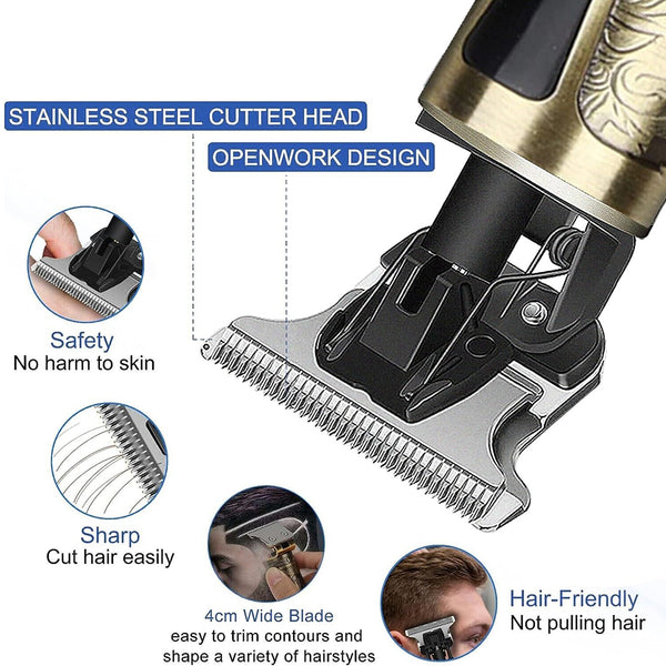 Professional Electric Mens Hair Clippers Cordless Shaver Trimmers Machine_7