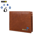 Compatible with Apple , Men's Wallet Anti-lost Leather Short Wallet Multifunction Card Case
