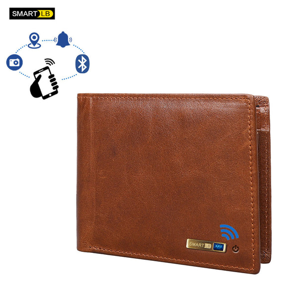 Compatible with Apple , Men's Wallet Anti-lost Leather Short Wallet Multifunction Card Case