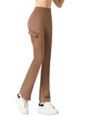 Spring and summer 2024 new European and n wide-leg pants tight nude feeling lifting buttocks overalls bell-bottoms high waist micro yoga pants