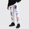 Graphic Print Jogger Sweatpants, Casual Loose Sporty Pants With Pocket, Women's Clothing