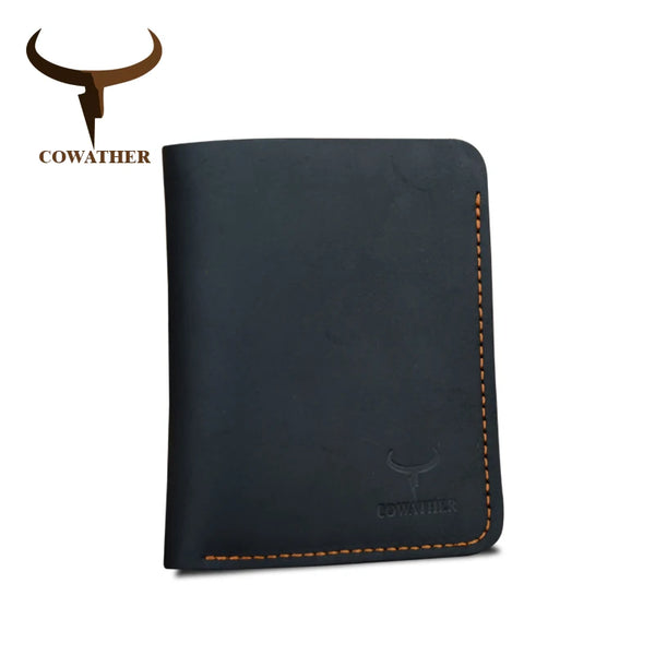 COWATHER Crazy horse leather men wallets Vintage genuine leather wallet for men cowboy top leather thin to put free shipping
