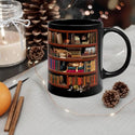 3D Library Bookshelf Mug Creative Space Design Mug Coffee Cup Study Milk Cup Friends Birthday Christmas Gift drinking Water cup