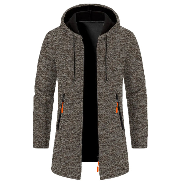 Men Long Fleece Coat Autumn Winter New Wool Blend Thicken Casual Business Fashion Slim Windbreaker Jacket Hoodies Sweatershirts