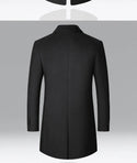 BROWON Brand Trench Coat Men Autumn and Winter New Solid Color Long Woolen Coat for Men Business Casual Windbreaker Men Clothing