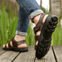 Genuine Leather Men Sandals Male Summer Shoes Outdoor Casual Sandal Cowhide Beach Shoes Classic Non-slip Men's Sandles