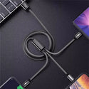 3 in 1 5A Fast USB Charging Cable for iPhone Samsung Huawei Xiaomi Honor Redmi POCO OPPO Realme Universal Quick Charger Cable 2m