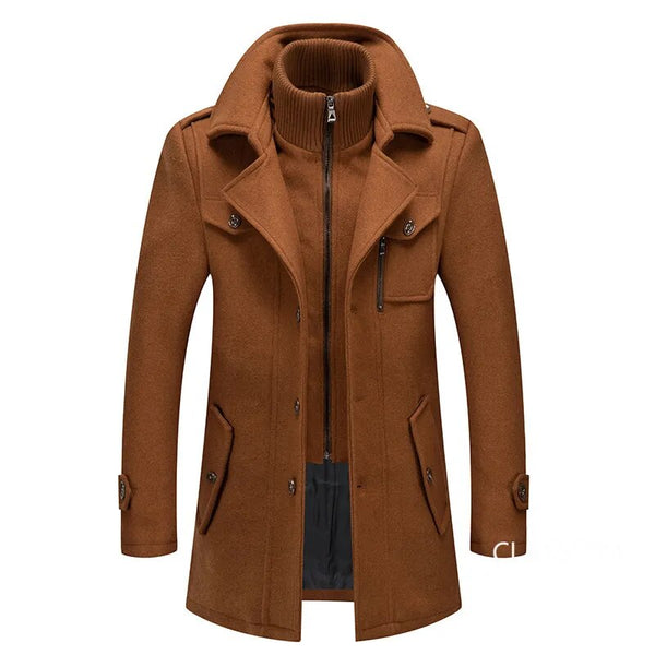 High Quality New Winter Coats Male Business Casual Trench Coats Men Cashmere Trench Coats Winter Jackets Overcoats Wool Blends 4