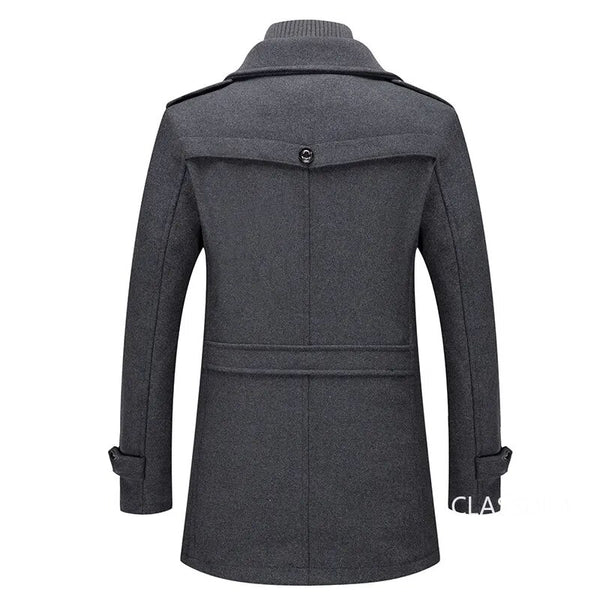 High Quality New Winter Coats Male Business Casual Trench Coats Men Cashmere Trench Coats Winter Jackets Overcoats Wool Blends 4
