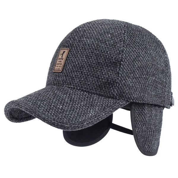 NEW  Warm Winter spring Thickened Baseball Cap With Ears Men'S Cotton Hat Snapback Hats Ear Flaps For Men Hat