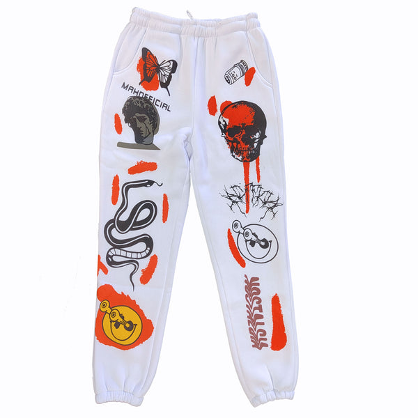 Graphic Print Jogger Sweatpants, Casual Loose Sporty Pants With Pocket, Women's Clothing