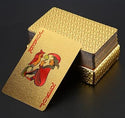 Gold Foil Playing Cards Pvc Plastic Advertising Playing Cards With Printed LOGO Metallic Gold Playing Cards