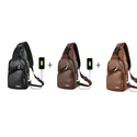USB Portable Charging Chest Bag Messenger Bag