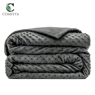 COMFEYA Soft and Comfortable Weighted Blanket Duvet Cover - Gray_0