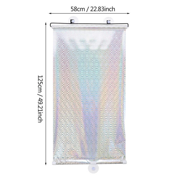 No Drill Suction Type Retractable Window Shutter Sunshade Curtain for Car_2