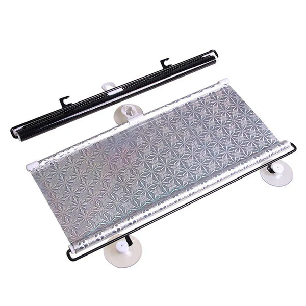 No Drill Suction Type Retractable Window Shutter Sunshade Curtain for Car_3