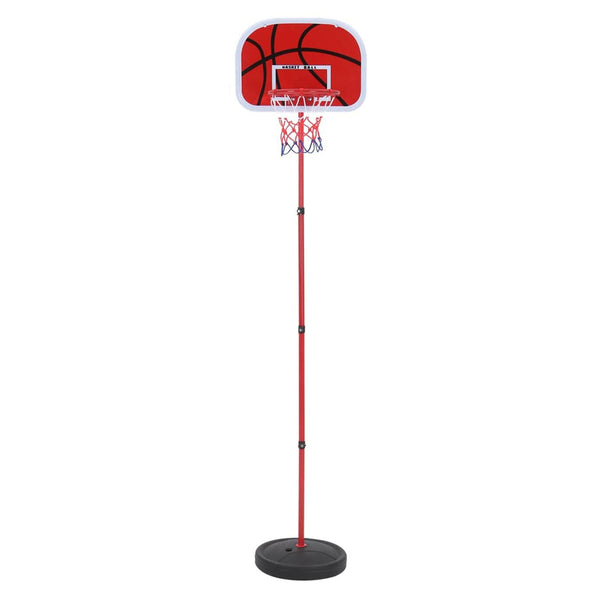 180cm High Free Adjustable Standing Basketball Hoop Net Backboard Stand Set_2