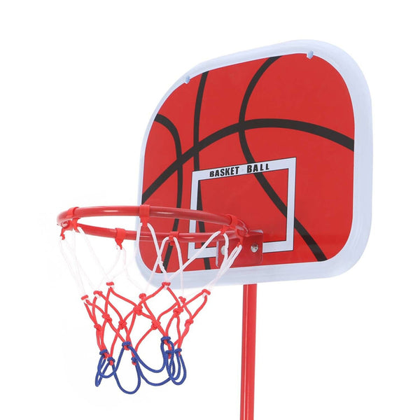 180cm High Free Adjustable Standing Basketball Hoop Net Backboard Stand Set_3
