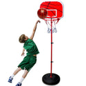 180cm High Free Adjustable Standing Basketball Hoop Net Backboard Stand Set_5