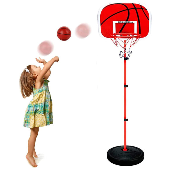 180cm High Free Adjustable Standing Basketball Hoop Net Backboard Stand Set_6