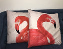 Set of 2 Pink Flamingo Cushions