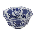 Ren Blue and White Centerpiece Decorative Bowl