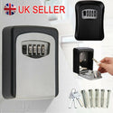 UK 4 Digit Combination Lock Key Box Wall Mounted Key Safe Security Box Outdoor