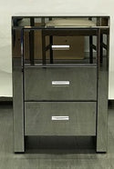 Mirrored Modern Bedside with 3 drawers