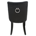 Ophelia Black Velvet Look Dining Chair