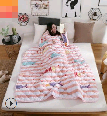 Winter Lazy Quilt with Sleeves