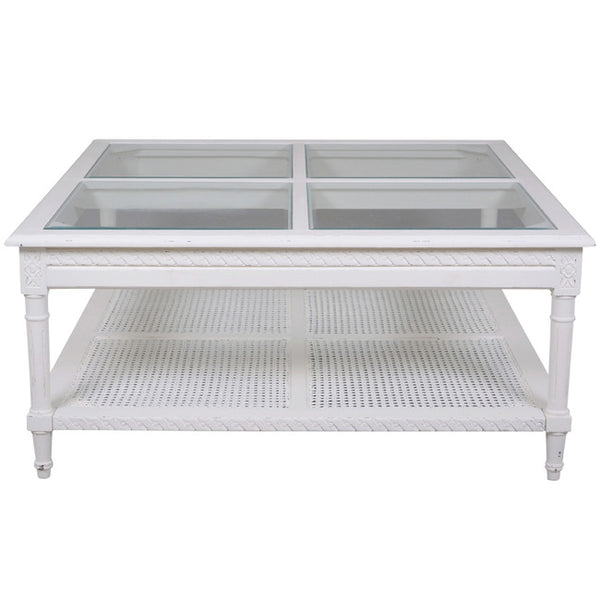 Polo Square Coffee Table White Flat Packed