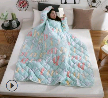 Winter Lazy Quilt with Sleeves
