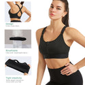 Crisscross Wireless Padded Workout Yoga Sports Bra Top with Back Closure Straps