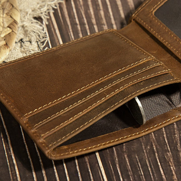 RFID Mens Real Leather Wallet Bag with Multi-Card Card Slot