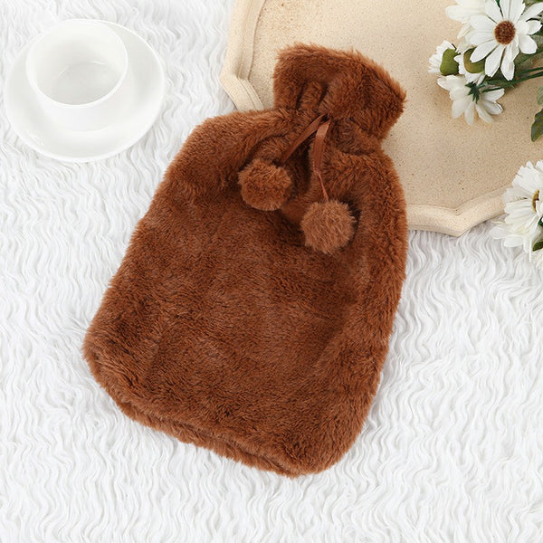 2L Large Hot Water Bottle Body Warmer with Soft Warm Plushy Cover